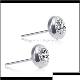 Boucles d'oreilles en acier inoxydable avec diamants pour femmes