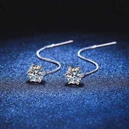 Stud Sterling Argent 925 Moissanite Gland Boucles D'oreilles Pour Les Femmes 2ct D Clair VVS1 Diamant Avec Goujons GRA Meilleur Cadeau Fine Jewelry YQ240110