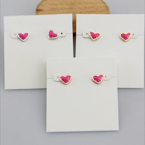 Boucles d'oreilles pendantes en pierre plaqué or véritable, turquoise rose, bijoux, lettre, cadeau avec sac à poussière gratuit