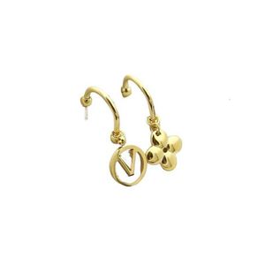 Stud Stud Marque Classique Designer Petite Lettre Stud Boucle D'oreille 18k Or V Fishion Goujons Boucles D'oreilles Femmes Hommes De Noce Bijoux amour cadeau avec boîte 4HG2