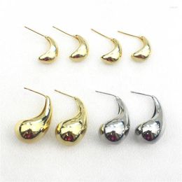 Boucles d'oreilles à clous 10 paire/lot boucle d'oreille piment délicat plaqué or/argent goutte solide lisse bijoux de luxe pour femmes Ufhn