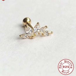 Boucles d'oreilles CANNER 1 paire couronne de luxe 925 en argent Sterling pour femmes boucles d'oreilles oreille os Piercing bijoux Pendientes