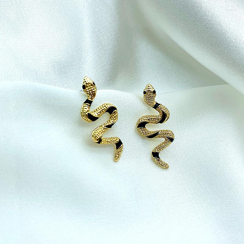 Stud Stud Earrings JOUVAL Little Snake Earings For Women Gold Color Animal Earring Brincos Female Punk Gothic Fashion Jewelry 2023