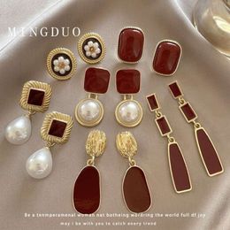 Stud Stud quatre boucles d'oreilles boucles d'oreilles designer pour femmes bijoux de mode femme plaqué or 18 carats bleu rouge rose bague d'oreille bijoux de luxe cadeaux accessoires