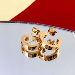 Stud Stud Gold Hoop Earrings Gold Clover Earrings Luxe gouden 18k Stud Earrings Stud Earrings Designer voor vrouwen Hoop Earrings Stud Letter Earring Sieraden Set Valentine Designer