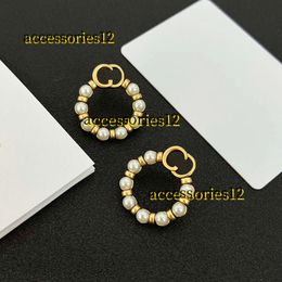 Stud Stud Boucles d'oreilles de luxe lettre boucle d'oreille dames boucles d'oreilles femmes oreille pendentifs bijoux de mariage cadeau Boucles Doreilles Designer Boucles d'oreilles femmes Oorbellen cadeau 2024