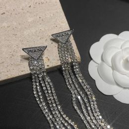 Stud Stud Original Designer Diamond Tassel Earring Classic Boutique verjaardag bruiloft geschenk Hoogwaardige sieraden vrouwen nieuwe sier vergulde ch