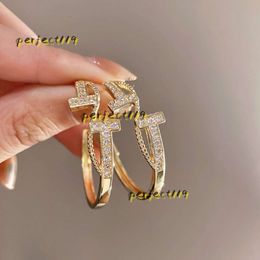 Stud Stud Return Ancients Boucles d'oreilles Designer Bijoux pour femmes 925 Sterling Silver Hoop Stud Mode Or Couleur Strass Cristal Femmes Fête Mariages Cadeau 2024