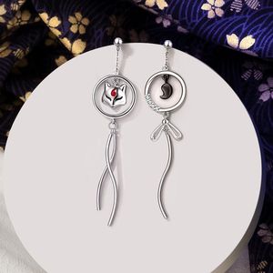 Stud Thaya Real S925 Sterling Silveraring Lindo Parring Fox Dangle Japanes