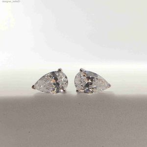 Stud (totaal 2Ct) 1Ct per oor D Kleur VVS1 Pear Cut Moissanite Stud Oorbellen Massief 14K Wit Goud Dames Sieraden 071C24319