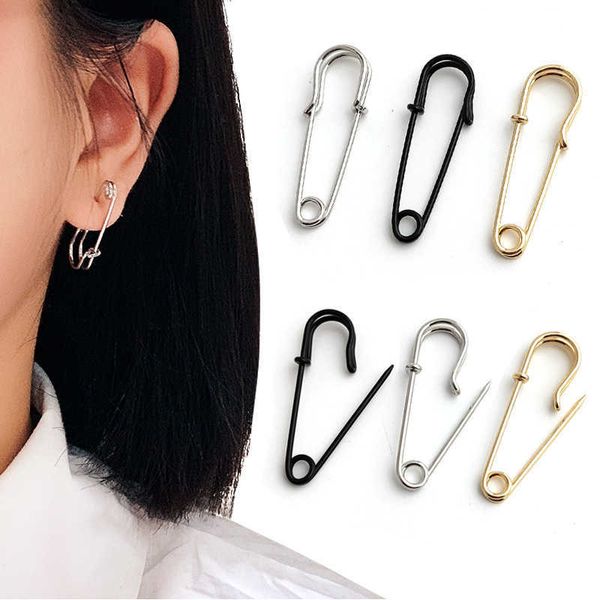 Stud Trendy Unisex Punk Rock Style Safety Pin Ear Hook Stud Pendientes Joyería exquisita Regalo para Mujeres Hombres Z0517