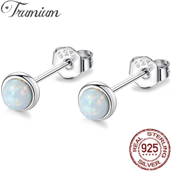 Stud Trumium 925 Sterling Silver Fire Opal Boucles d'oreilles pour les femmes Piercing Insolite Luxe Tempearament Boucles d'oreilles de mariage Fine Jewelry 230807