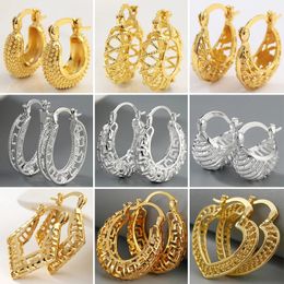 Stud Vintage Boho Style Hoop Earring voor vrouwen Hyperbolic Hollow Out Etnische Tribal Dangle Statement Party Sieraden Accessoires 231214