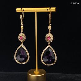 Stud Vintage Boucles d'oreilles pour femmes Fleur Zircon Eardrop De Luxe Court Style Bijoux Vacances Cadeau Cadeaux 230710