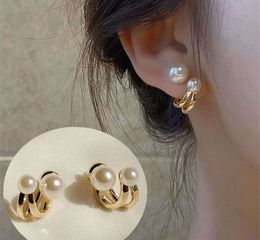 Boucles d'oreilles Vintage élégantes en perles irrégulières pour femmes, nouvelle tendance, Accessoire quotidien, bijoux exquis pour femmes