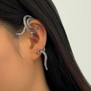 Stud Vintage Punk Snake Cuff Boucles d'oreilles pour femmes filles Hip Hop Rock Bijoux Medusa en forme gothique