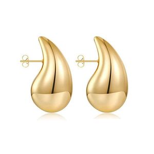 Stud Waterdrop Studs para mujer Sier Chapado en oro Bottega Pendientes colgantes de lágrima Chica Lady C Letra Moda Aleación Oreja Charm Regalo Ligero Dhj9A