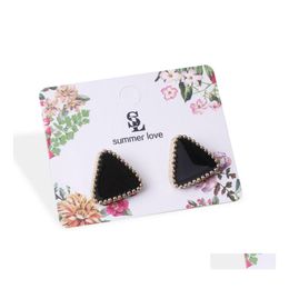 Stud Western Triangle Geometric Earring Verschillende snoepkleuren oorbellen voor vrouwen kleine eenvoudige Koreaanse stijl sieraden drop levering otwbp