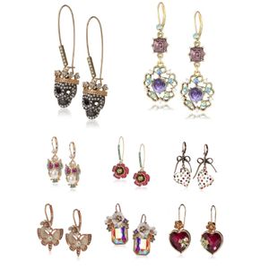 Boucles d'oreilles en Zircon en cristal de Style de gros de goujons crâne fleur hibou papillon ensemble abeille coeur balancent goutte 230714