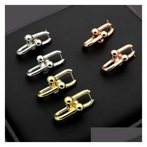 Stud Womens Ring Drilling Moles Oreads Studs Designer Jewelry Gold / Siery / Rose FL Brand comme livraison de gouttes de cadeaux de Noël DH8R6