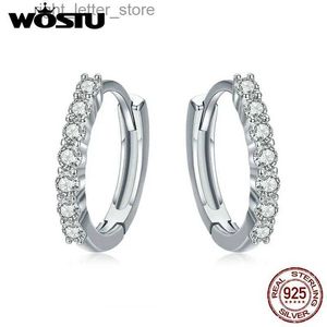 Stud WOSTU 2019 offre spéciale réel 925 en argent Sterling éblouissant CZ boucles d'oreilles pour les femmes marque de mode S925 bijoux en argent cadeau CQE351 YQ231211