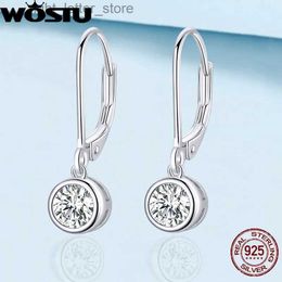 Stud WOSTU offre spéciale exquise ronde Zircon boucles d'oreilles en argent Sterling 925 pour les femmes boucles d'oreilles de mariage en argent 925 bijoux FIE747 YQ231211