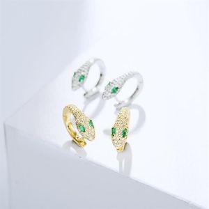 Stud XM003 Street S Mode raffiné Grace Zircon Serpent Boucles d'oreilles Cadeau Banquet Party Femme Bijoux210e