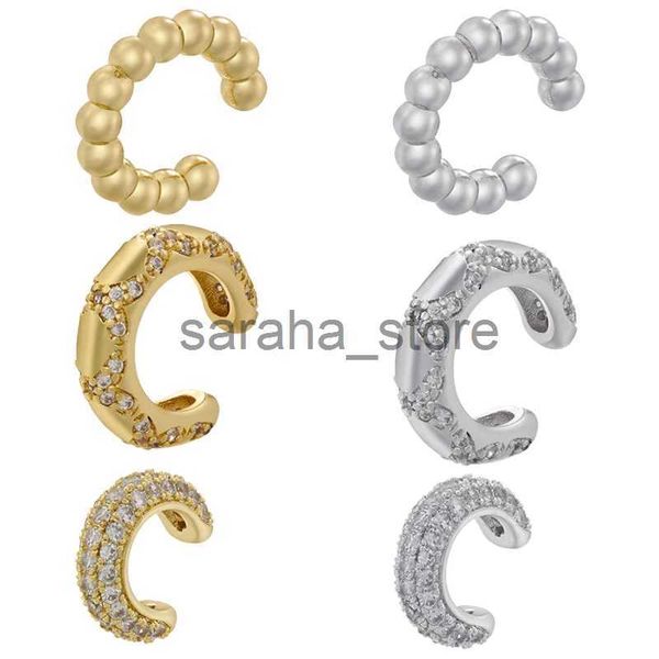 Stud Zhukou C Forme Femme Poignets d'oreille Pas de piercings Boucles d'oreilles Faux cartilage Earrfor Femmes Mode 2023 Bijoux en gros VE963 J240120