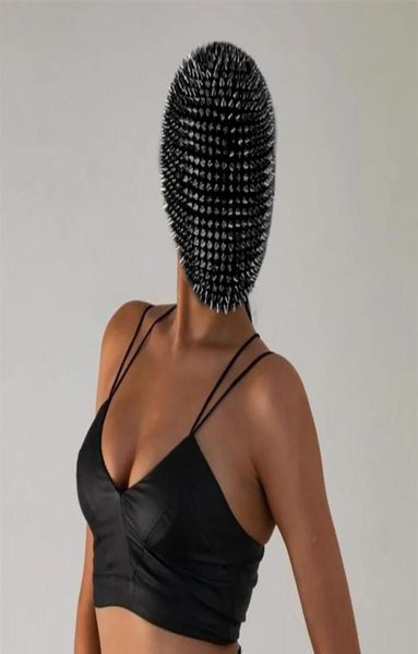 Spikes Studded Full Full Jewel Margiela Face Cover Halloween Cosplay Mask Funny Mask Night Club Dance Masks DJ Dance Masks346y2026687