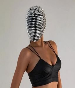 Spikes cloutées Couverture de visage de bijou complet pour Halloween Cosplay Funny J99store AIK53901046