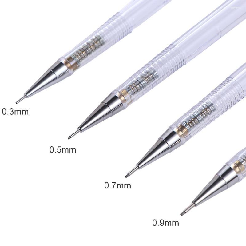 Student 0.3 0.5 0.7 0.9mm Transparent Art Painting Automatic Pencil Mechanical Propelling Movable