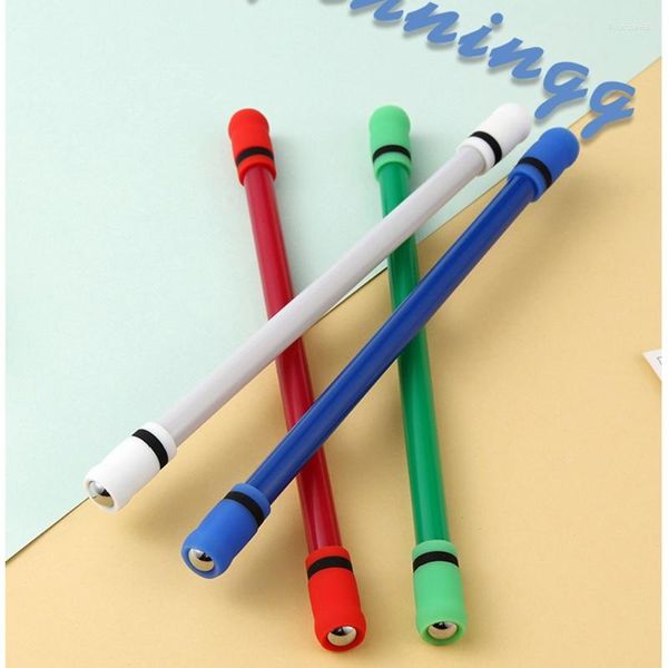 Bolígrafo giratorio genial para estudiantes, cuentas de acero giratorias, antideslizantes, para liberar el estrés, entrenamiento cerebral, juguete para la yema del dedo, incapaz de escribir