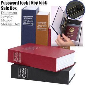 Dictionnaire cadeau étudiant Mini Box Box Box Hidden Secret Key Lock Coin Bank Bank Bijoux Private Diary Storage Mot de passe Locker 240516