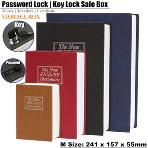 Student Gift Dictionary Mini Safe Box Book Hidden Secret Key Lock Coin Bank Card Jewely Private Diary Storage Wachtwoord Locker 240403