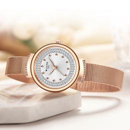 Student Ladies Bekijk automatische mechanische horloges 31 mm 28 mm roestvrijstalen riem diamant polshorloge waterdicht ontwerp