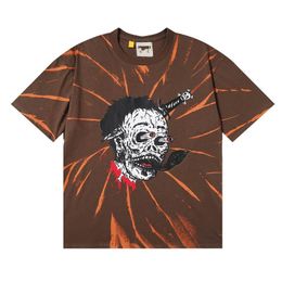 Estudiante TEE reversible Zombie Tokio GD Glitch Tie Dye Camiseta para hombre Camiseta de seda baja Camisetas de moda