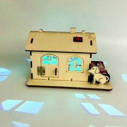 Student's handgemaakte materiële tas basisschool student's Science Experiment Toy DIY creatieve uitvinding kleurrijke cabine