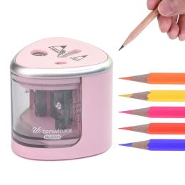 Studenten School kantoor Stationery Handleiding Elektrisch Auto Plastic Potloodslijper Candy Color Standard Pencil Cutting Machine