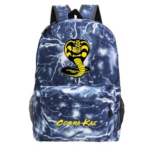 Studenten Back to School Backpack Bag For Boys Girls School Tassen Cobra Kai Print Book Bag Travel Backpack Cobra Kai Teen Schoolbag1644605