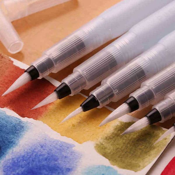 Étudiants portables peinture pinceau d'eau brosse crayon crayon à aquarelle douce enclos pour la peinture débutante dessin de fournitures d'art cadeau