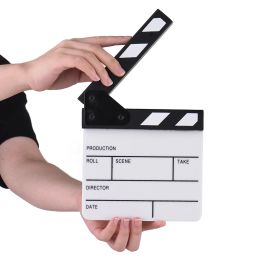 Studio Andoer Clapper Board Compact Size Acrylic Clapboard Dry Erase TV Film Movie Director Cut Action Scene Clapper Board Slate