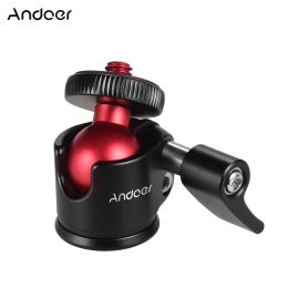 Estudio Andoer Mini Tripod Ball Head con tornillo de 1/4 pulgadas 360 grados Aluminio de aluminio Fotografía Trípode para cámara DSLR