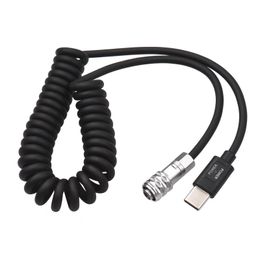 Studio Andoer USBC -stroomkabelvervanging voor Blackmagic Pocket Cinema Camera BMPCC 4K/6K naar USB Typec Spring Cable