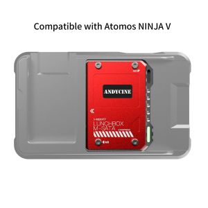 Studio andycine Lunchbox Dissipation de la thermosphère Boîte de boîtier de disque dur MSATS à Sata Aluminium Alliage pour ATOMOS NINJA V SSD CASE