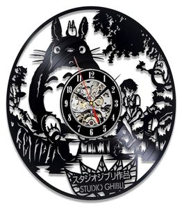 Studio Ghibli Totoro Wall Clock Cartoon My Neighbor Totoro Record Clocks Wall Watch Home Decor Christmas Gift voor Y4878547