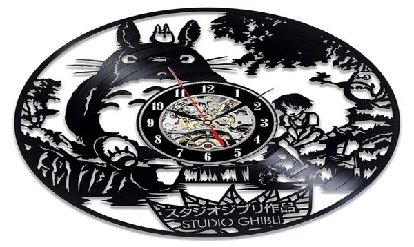 Studio Ghibli Totoro Wall Clock Cartoon Mi vecino Totoro Record relojs Wall Watch Decoración del hogar Regalo de Navidad para Y8085688