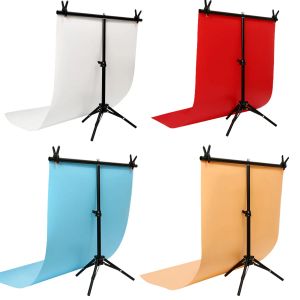 Studio Tshape Photo Background Backing Support System Kit pour Photo Studio Background Stand avec sacs de transport