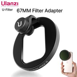 Studio Ulanzi UFilter Adaptateur de filtre universel 67 mm Clip UV CPL ND VND Adaptateur de filtre Téléphone Caméra Objectif Filtre Anneau de montage pour iPhone