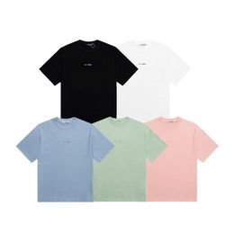 Estudios redondeos de algodón de algodón de algodón suelto camiseta de manga corta para hombres y mujeres Tops de primavera verano