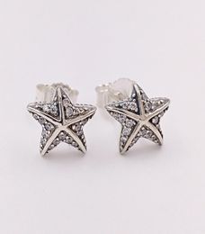 Studs Boucles d'oreilles étoiles tropicales Authentiques 925 argent sterling s'adaptent à des étalons de style européen bijoux Andy Jewel 290748CZ8416034